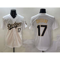 vanessashop Los Angeles Dodgers #17 Shohei Ohtani White Gold  Limited Stitched Jersey