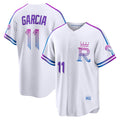 vanessashop Kansas City Royals #11 Maikel Garcia White  2026 City Connect Stadium Jersey