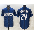 vanessashop Detroit Tigers #24 Miguel Cabrera Navy  2024 City Connect Cool Base Limited Stitched Jersey