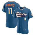 vanessashop Milwaukee Brewers #11 Jackson Chourio Mineral Blue  2026 City Connect Authentic Sponsor Patch Jersey