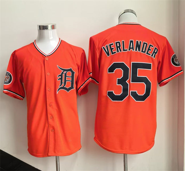 vanessashop Detroit Tigers #35 Justin Verlander Orange  2026 Cool Base Stitched Jersey 2