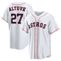 vanessashop Houston Astros #27 Jose Altuve White  Home Replica Player Name Jersey