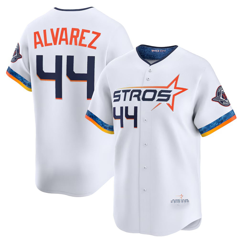 vanessashop Houston Astros #44 Yordan Alvarez White  2025 City Connect Limited Player Jersey
