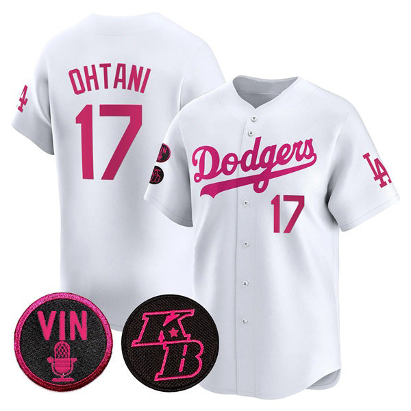 vanessashop Los Angeles Dodgers #17 Shohei Ohtani White  2026 Mother¡¯s Day Vapor Premier Limited Stitched Jersey