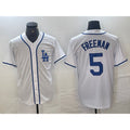 vanessashop Los Angeles Dodgers #5 Freddie Freeman White  Cool Base Stitched Jersey
