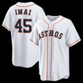 vanessashop Houston Astros #45 Tatsuya Imai White  Home Replica Jersey