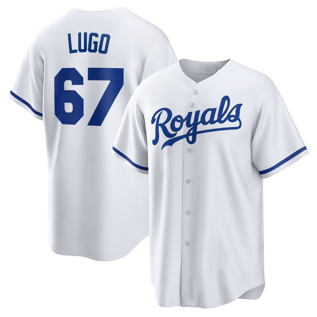 vanessashop Kansas City Royals #67 Seth Lugo White  Home Replica Jersey