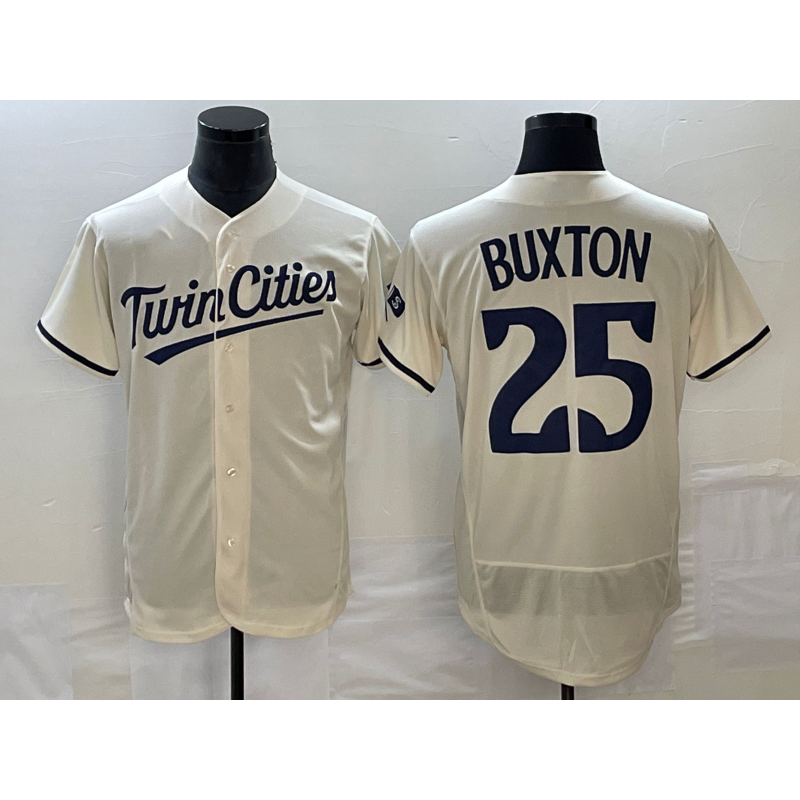 vanessashop Minnesota Twins #25 Byron Buxton 2023 Cream  Flex Base Stitched Jersey