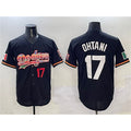 vanessashop Los Angeles Dodgers #17 Shohei Ohtani Black  Mexico Limited Stitched Jersey