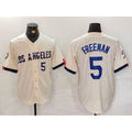 vanessashop Los Angeles Dodgers #5 Freddie Freeman Number Cream  2024 City Connect Limited Stitched Jerseys