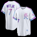 vanessashop Kansas City Royals #7 Bobby Witt Jr. White  2026 City Connect Stadium Jersey