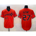 vanessashop Houston Astros #27 Jose Altuve Orange  2025 City Connect With Texas Patch Limited Stitched Jersey
