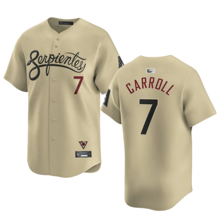 Vanessashop A.Diamondbacks #7 Corbin Carroll Player Gold Home Limited Personalized Stitched Jerseys