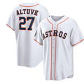 vanessashop Houston Astros #27 Jose Altuve White  2022 World Series Home Stitched Jersey