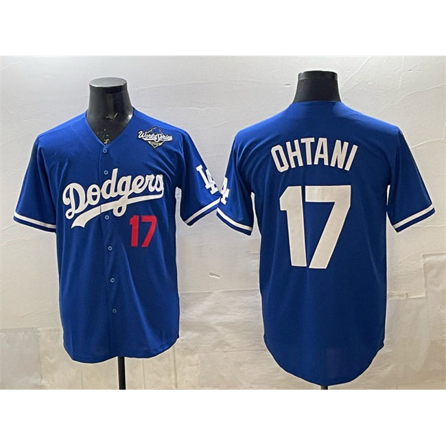 vanessashop Los Angeles Dodgers #17 Shohei Ohtani Royal  2025 World Series Limited Stitched Jersey