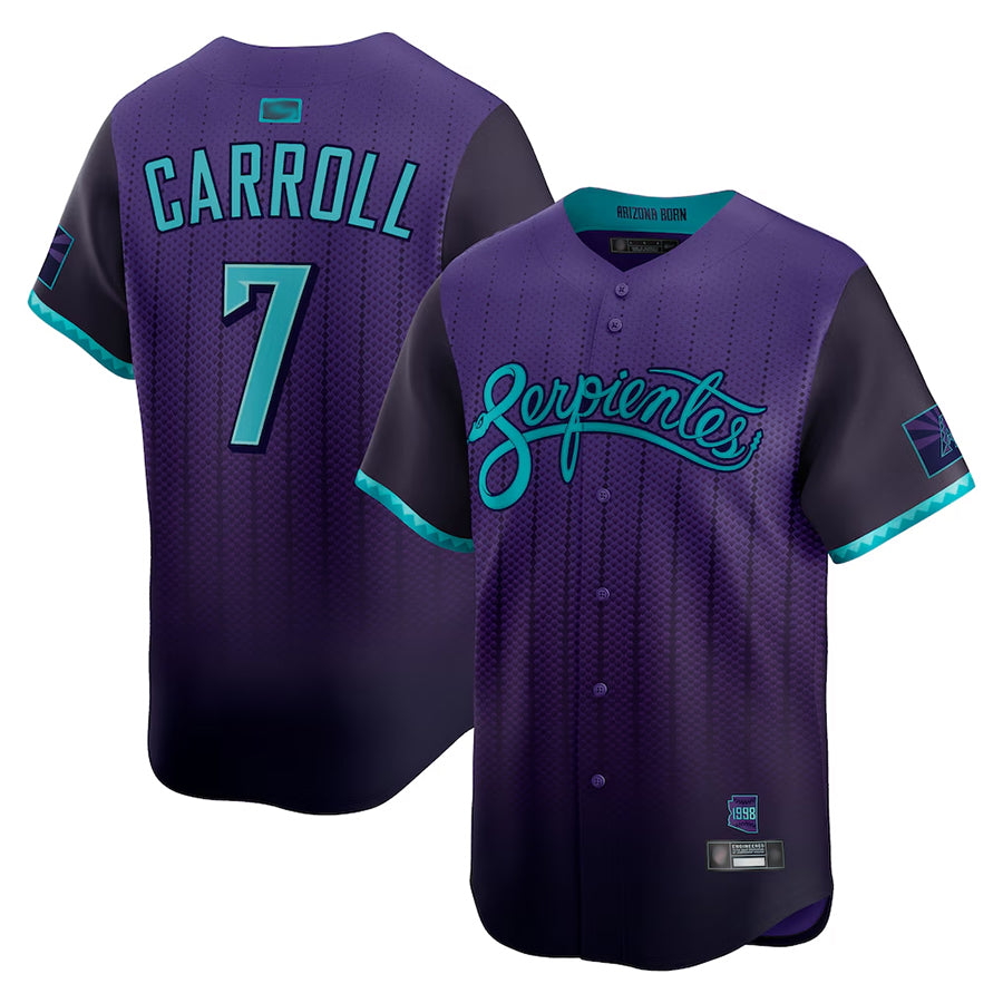 Vanessashop A.Diamondbacks #7 Corbin Carroll Player Purple City Connect Limited Personalized Stitched Jerseys
