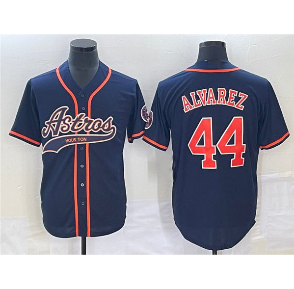 vanessashop Houston Astros #44 Yordan Alvarez Navy  Cool Base Stitched Jersey