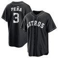 vanessashop Houston Astros #3 Jeremy Pena Black  Lights Out Limited Stitched Jersey