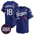 vanessashop Los Angeles Dodgers #18 Yoshinobu Yamamoto Royal  2025 Tokyo Series Limited Stitched Jersey