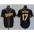 vanessashop Los Angeles Dodgers #17 Shohei Ohtani Black Gold  World Series Champions Cool Base Stitched Jersey