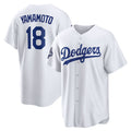 vanessashop Los Angeles Dodgers #18 Yoshinobu Yamamoto White  2025 World Series Champions Home Replica Jersey