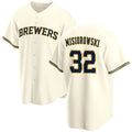 vanessashop Milwaukee Brewers #32 Jacob Misiorowski Cream  2025 Stitched Jersey