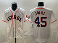 vanessashop Houston Astros #45 Tatsuya Imai White  Cool Base Stitched Jersey