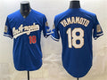 vanessashop Los Angeles Dodgers #18 Yoshinobu Yamamoto Royal  2026 Gold Collection 9x & B2B Champs Patch Stitched Jersey