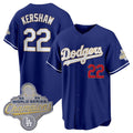 vanessashop Los Angeles Dodgers #22 Clayton Kershaw Royal  2026 Alternate Gold Collection Stadium Stitched Jersey