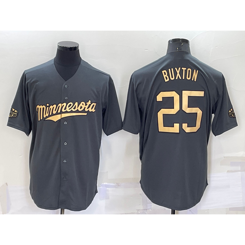 vanessashop Minnesota Twins #25 Byron Buxton Grey  2022 All Star Stitched Cool Base Jersey