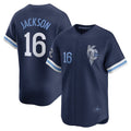 vanessashop Kansas City Royals #16 Bo Jackson Navy  City Connect Retired Player Jersey