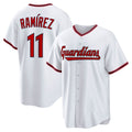 vanessashopCleveland Guardians #11 Jos¨¦ Ram¨ªrez White  Home Replica Jersey