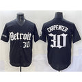 vanessashop Detroit Tigers #30 Kerry Carpenter Black  'Motor Gothic Edition' Vapor Premier Limited Stitched Jersey