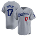 vanessashop Los Angeles Dodgers #17 Shohei Ohtani Gray  Cool Base Stitched Jersey 1