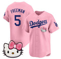 vanessashop Los Angeles Dodgers #5 Freddie Freeman Pink  2025 Hello Kitty Vapor Limited Stitched Jersey