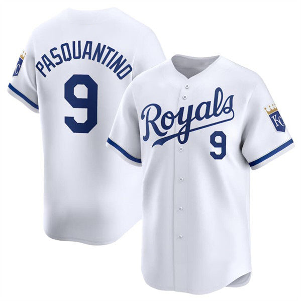 vanessashop Kansas City Royals #9 Vinnie Pasquantino White  2024 Home Limited Stitched Jersey