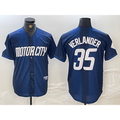 vanessashop Detroit Tigers #35 Justin Verlander Navy  2024 City Connect Cool Base Limited Stitched Jersey