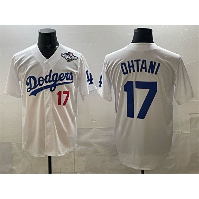 vanessashop Los Angeles Dodgers #17 Shohei Ohtani White  2025 World Series Home Limited Stitched Jersey