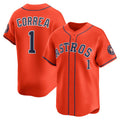 vanessashop Houston Astros #1 Carlos Correa Orange  Alternate Limited Player Jersey