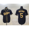 vanessashop Los Angeles Dodgers #5 Freddie Freeman Black Gold  2024 World Series Champions Limited Stitched Jersey