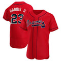 Vanessashop A.Braves #23 Michael Harris II player Red Authentic Alternate Stitched Jerseys