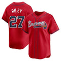 Vanessashop A.Braves #27 Austin Riley Player Red Limited Alternate Stitched Jerseys