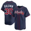 Vanessashop A.Braves #30 Drake Baldwin player Navy Limited Alternate Stitched Jerseys