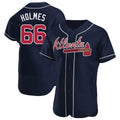 Vanessashop A.Braves #66 Grant Holmes Player Navy Authentic Alternate Stitched Jerseys