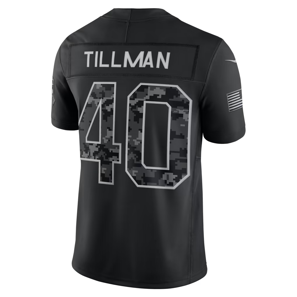 vanessashop A.Cardinals #40 Pat Tillman Black 2026 Salute to Service Retired Player Stitched Limited Jersey