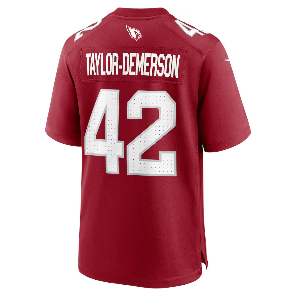 Vanessashop A.Cardinals #42 Dadrion Taylor-Demerson Cardinal Team Game Jersey