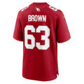 Vanessashop A.Cardinals #63 Evan Brown Cardinal Team Game Jersey