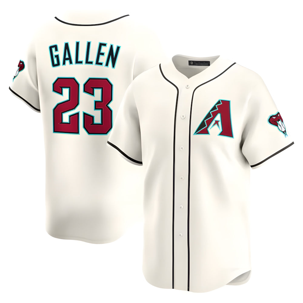 Vanessashop A.Diamondbacks #23 Zac Gallen Player Cream Game Limited Stitched Jerseys