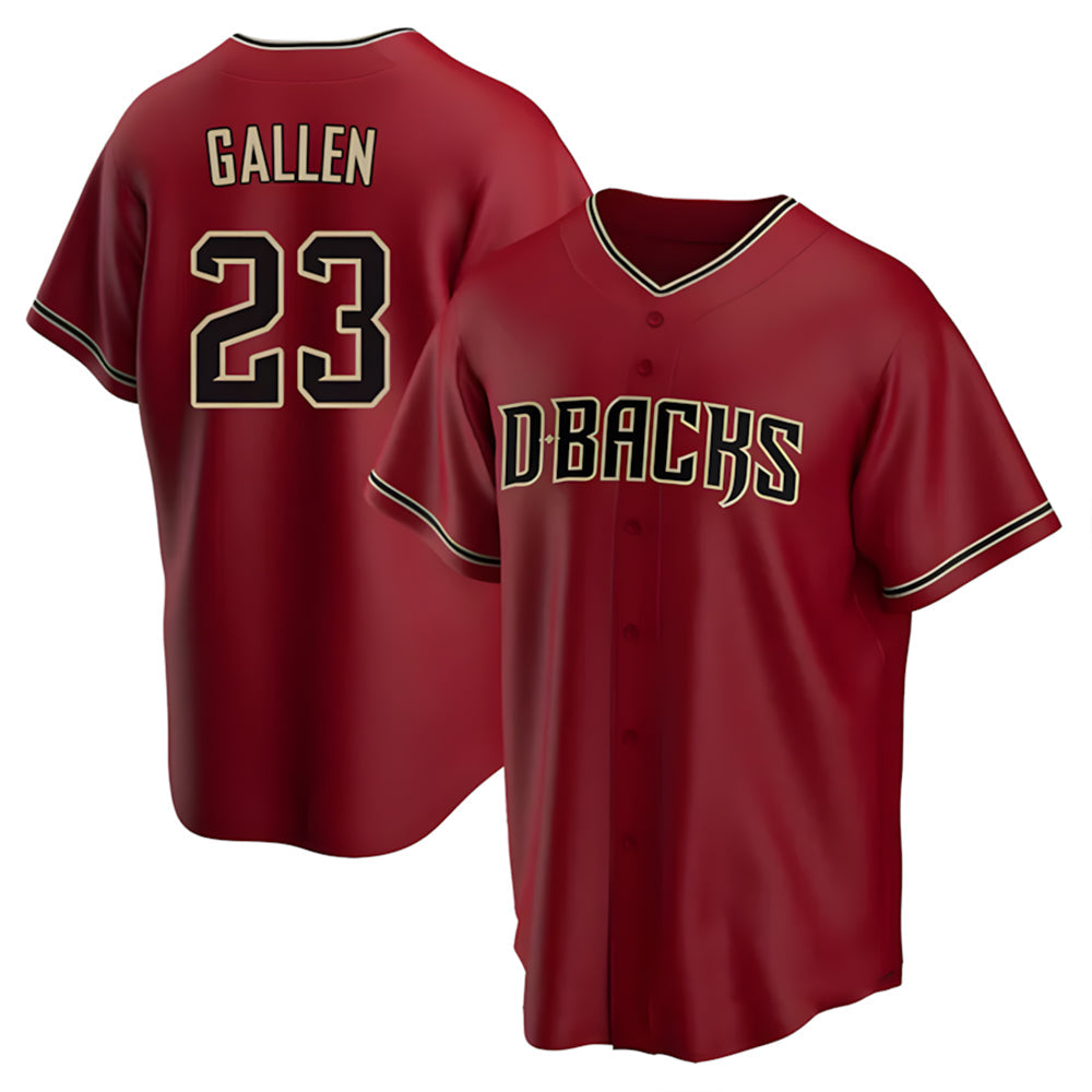 Vanessashop A.Diamondbacks #23 Zac Gallen Player Red Replica Game Stitched Jerseys