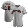 Vanessashop A.Diamondbacks #38 Paul Sewald Player Gray Authentic Road Stitched Jersey